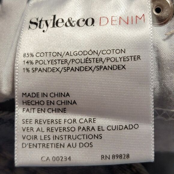 Style & Co. Denim Tummy Control Skirt w/ Bling - Size 6 - Picture 6 of 7